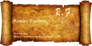 Román Ferenc névjegykártya